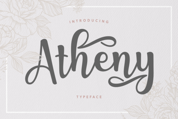 Atheny: An Elegant Script Font for Editorial Design