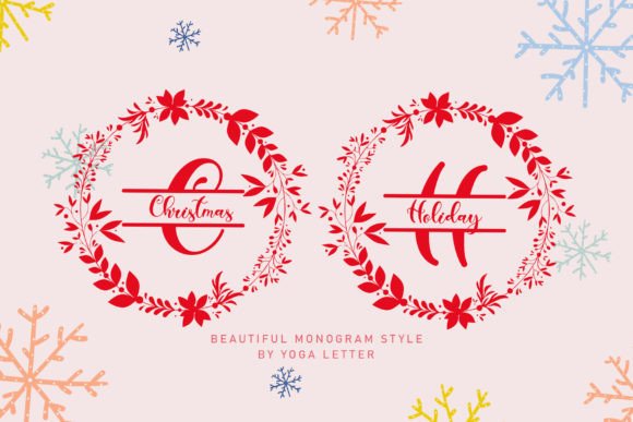 Christmas Holiday Monogram: A Warm, Festive Font for Real Small Businesses
