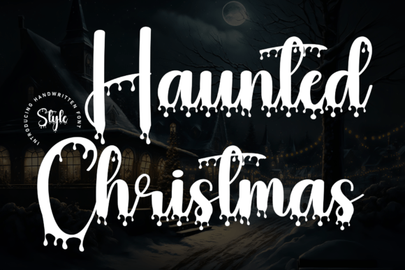Haunted Christmas: A Spooky-Festive Display Font for Holiday Campaigns