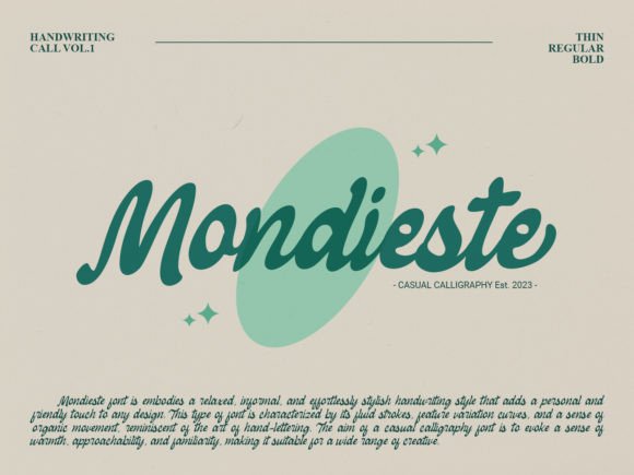 Mondieste: A Friendly Script Font for Human-Centered Web Design