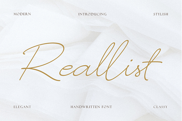Reallist: A Warm, Elegant Script Font for Digital Branding